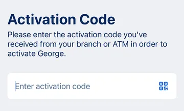 Enter activation code or use QR
