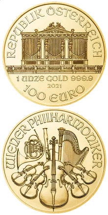 Der Wiener Philharmoniker Vorder- und Rückseite