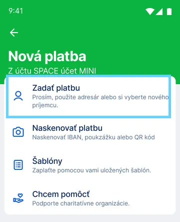 zmena kontaktu