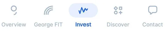 Invest tab view