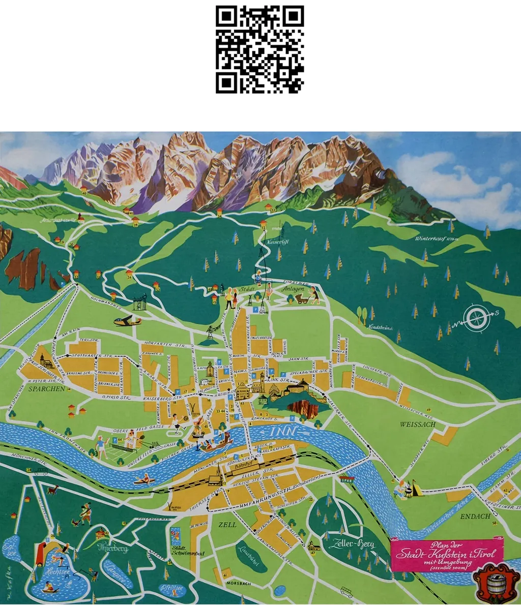 Landkarte und QR Code