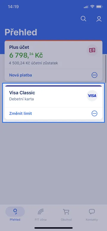 Platba na kontakt