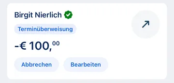 George App - Terminüberweisung Detail