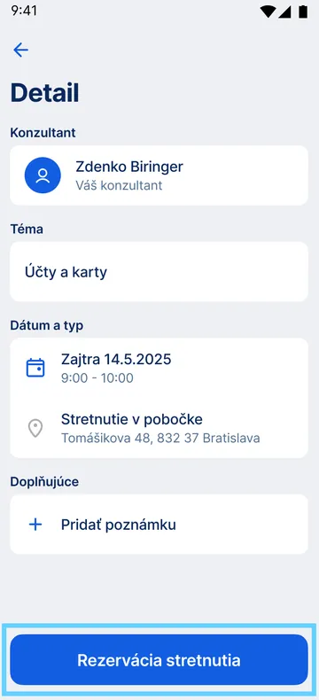 potvrdenie rezervácie app