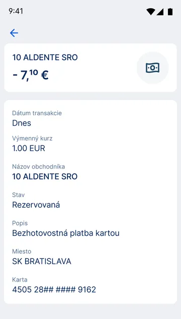 detail rezervácie app