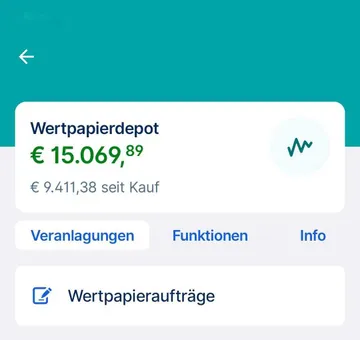 Wertpapieraufträge in der App
