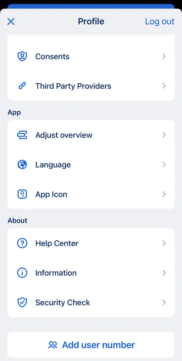 George app profile - Add user number