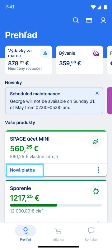 nová platby