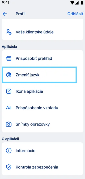 Zmeniť jazyk