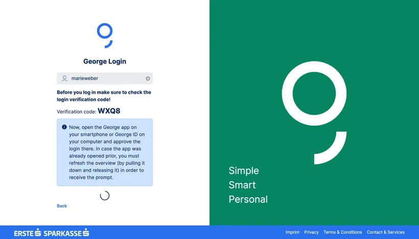 George web login verification code