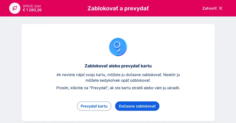 blokovanie karty web