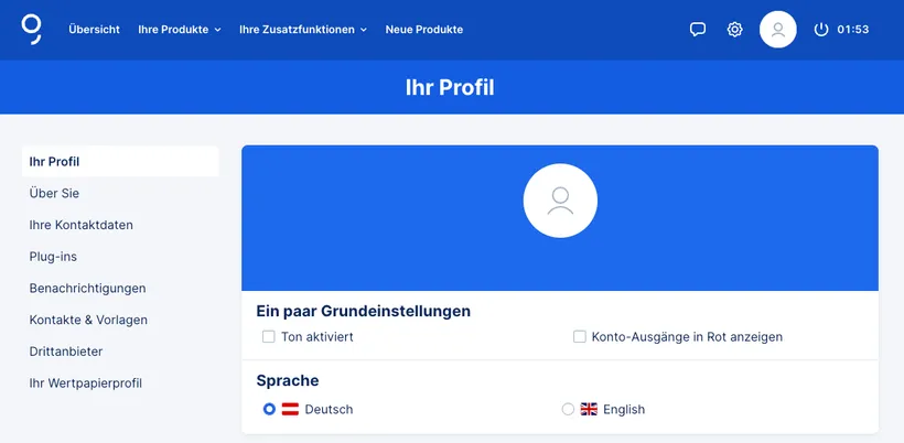 George Web Spracheinstellungen