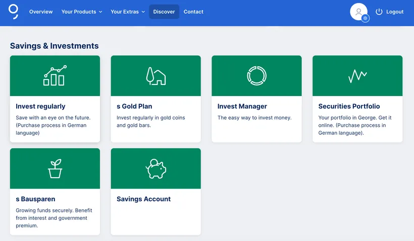 Savings and Investments in Discover: George Web
