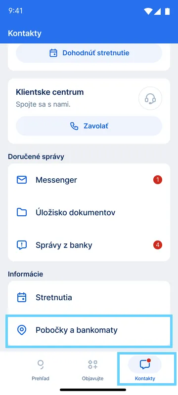 kontakty app