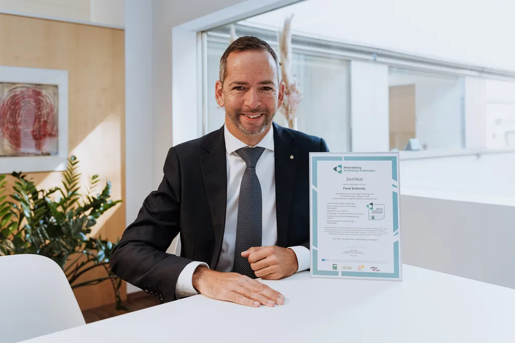 Frank Schleinitz, Bereichsleiter für das Filialgeschäft und zertifizierter Berater für nachhaltige Geldanlage.