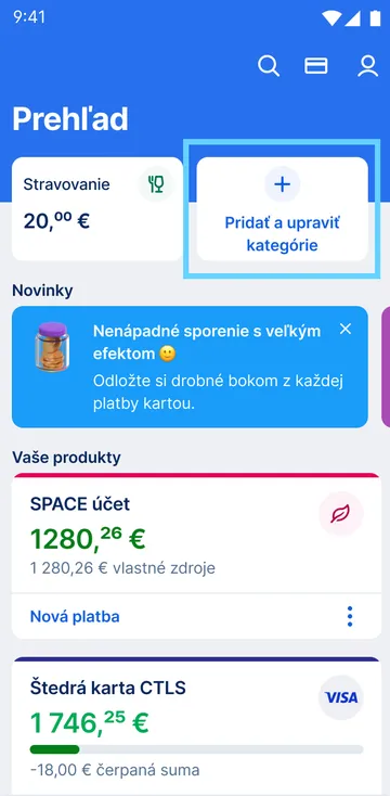 pridanie výdavkov app