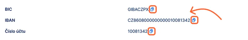 Kopírování údajů