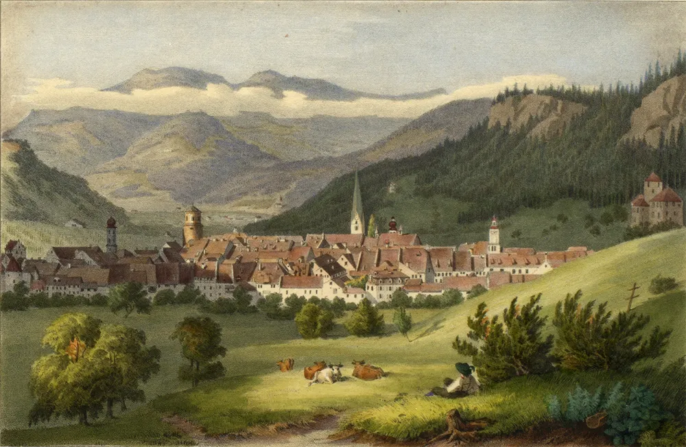 Lithographie von August Podesta, um 1840