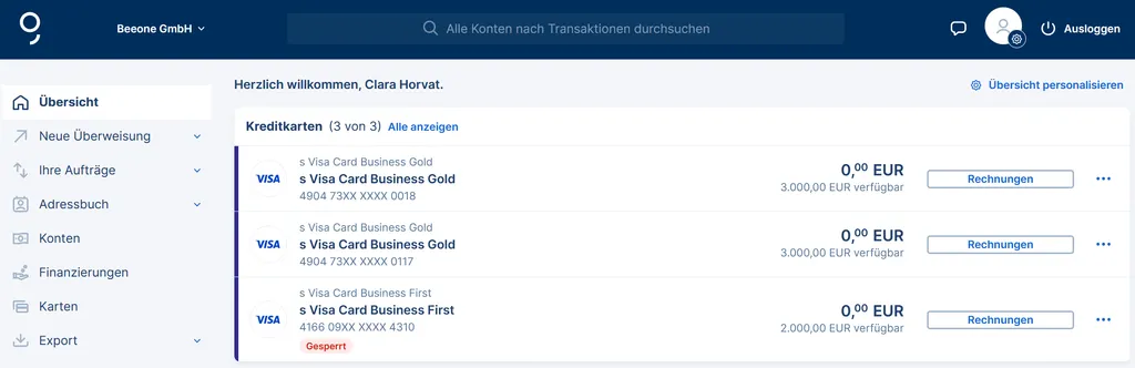 Das Karten Widget in der Übersicht