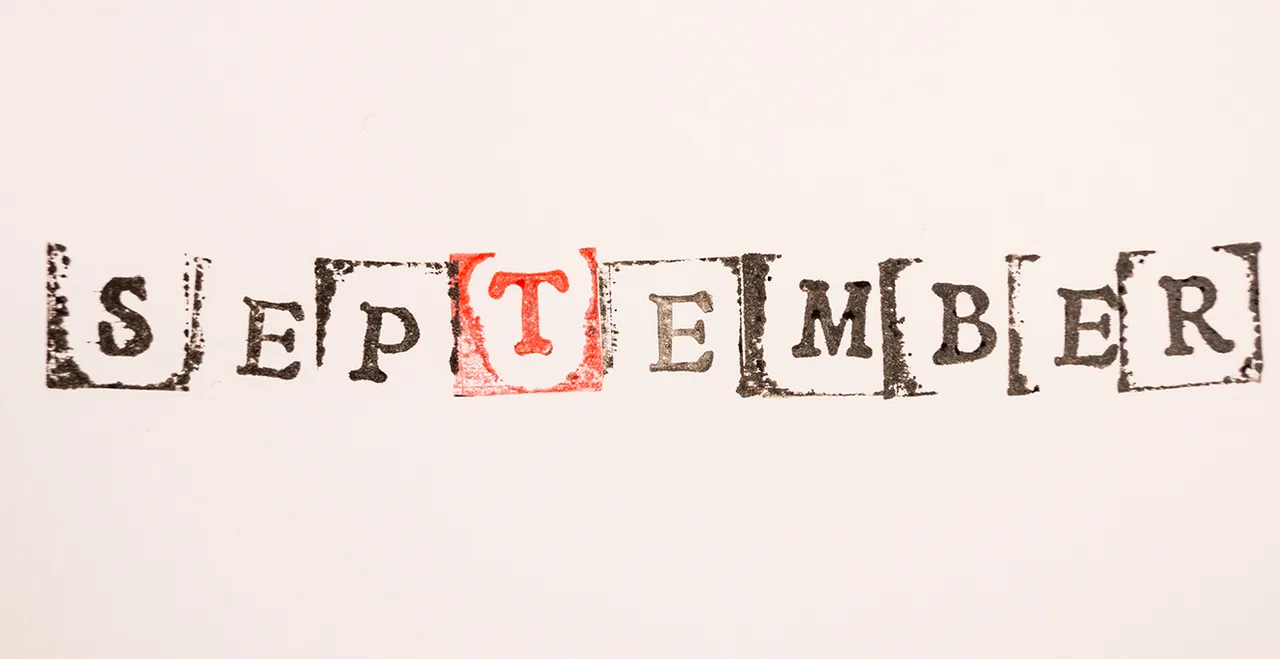 Symbolgrafik Schriftzug September