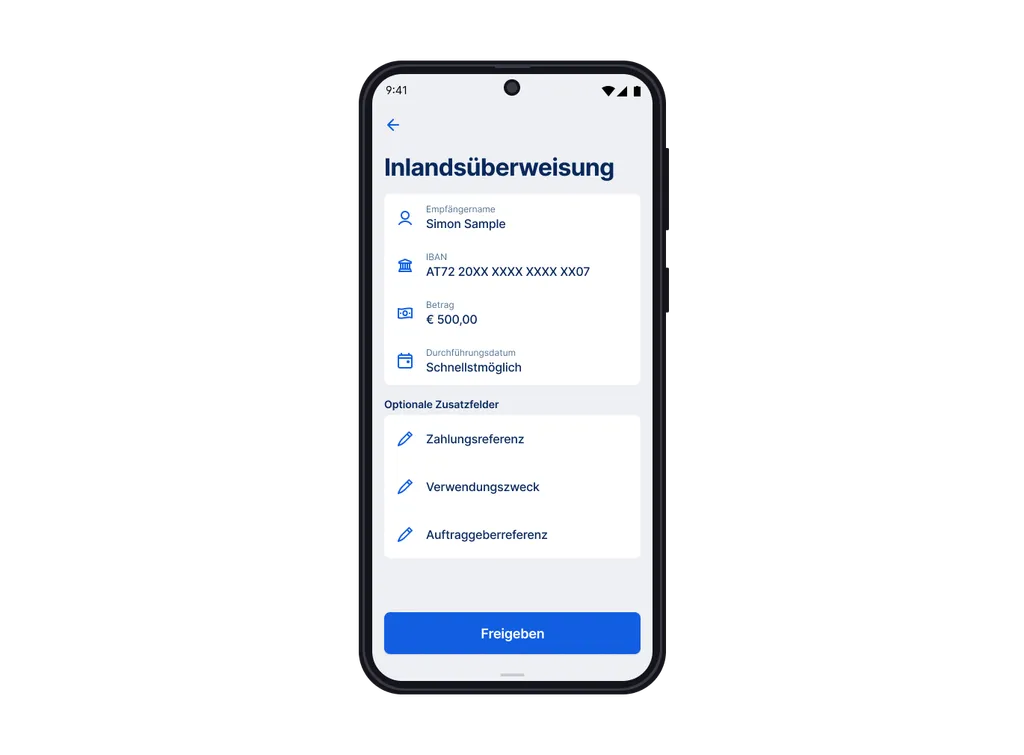 Überweisungsdetails kontrollieren