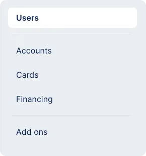 Managing products menu