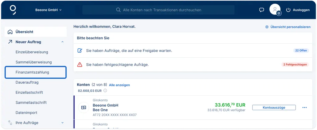 Finanzamtszahlung