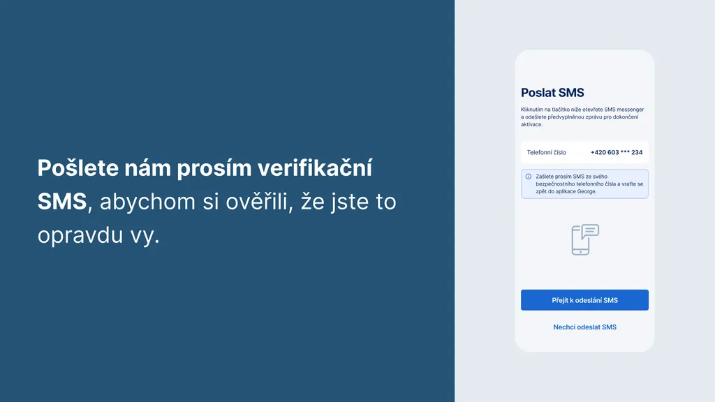 Pošlete nám prosím verifikační SMS, abychom si ověřili, že jste to opravdu vy.