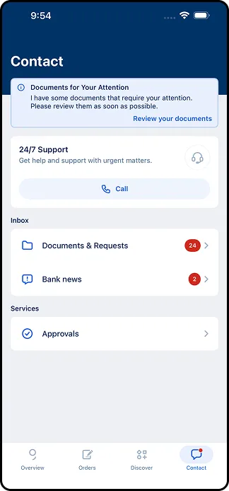 Contact section