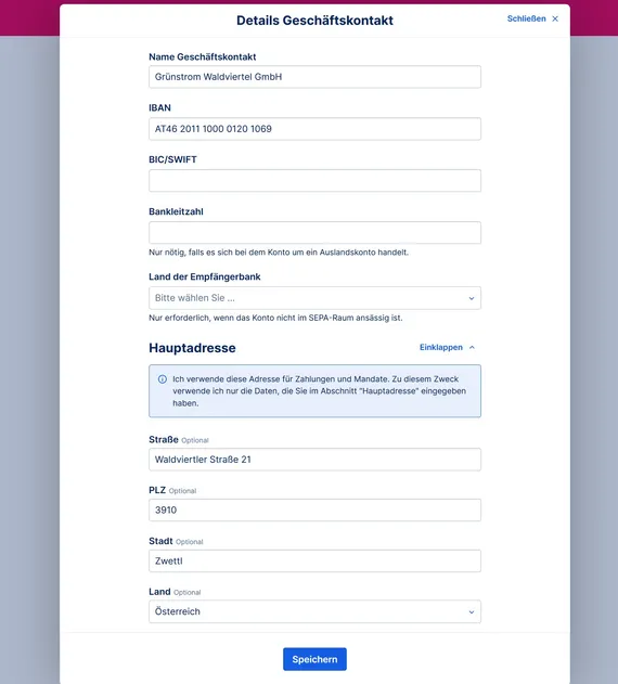 Kontakt bearbeiten