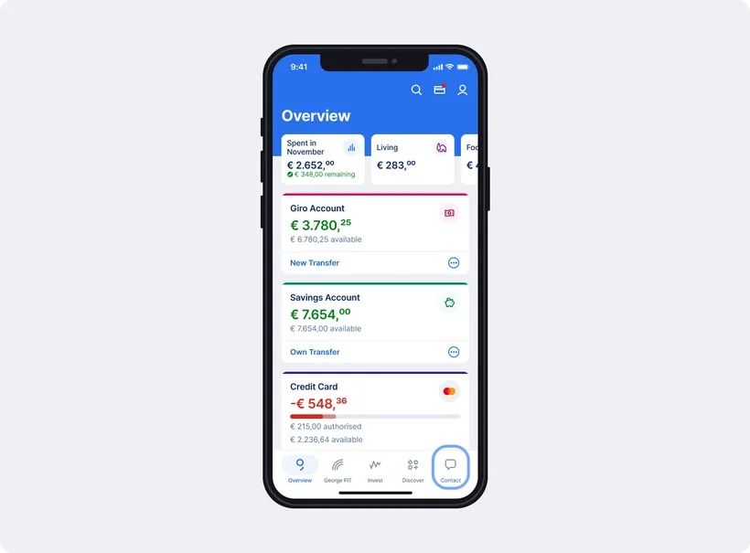 George app - contact