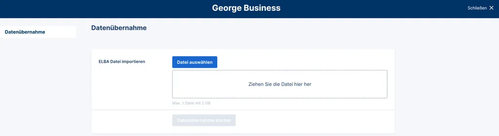 Datei für Import auswählen