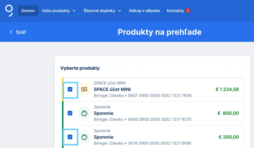 Skrytie produktu