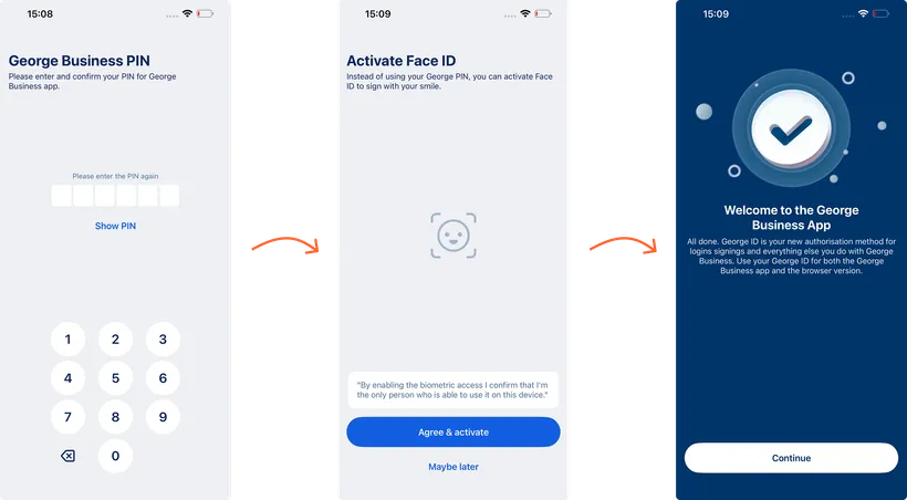Set PIN and Face ID