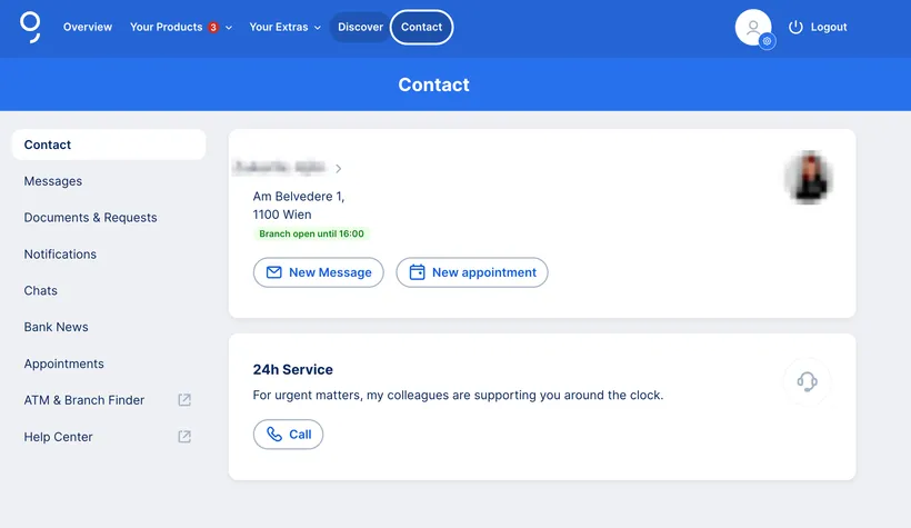 Contact - George Web - New message
