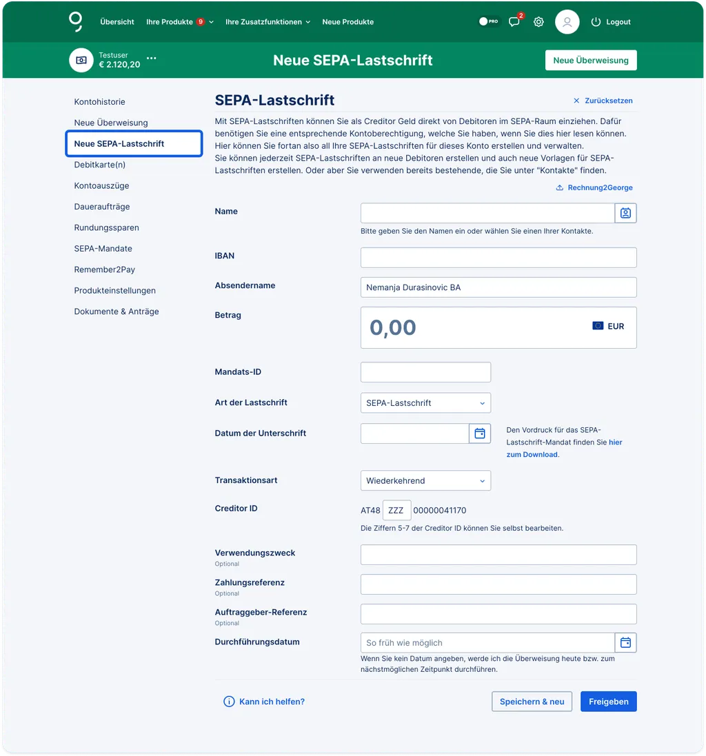 Neue SEPA-Lastschrift