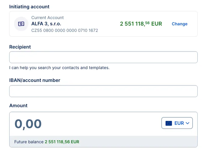 Foreign payment detail