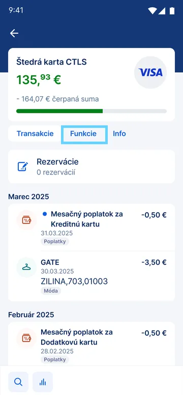 Funkcie kreditnej karty