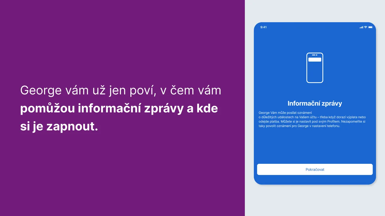 George vám už jen poví, v čem vám pomůžou informační zprávy a kde si je zapnout.
