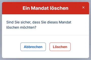 Mandat schließen