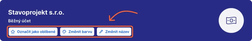 Ikony nastavení účtu