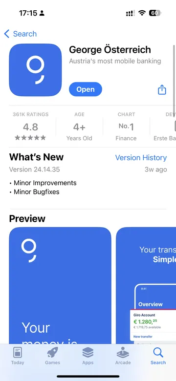 George app store page