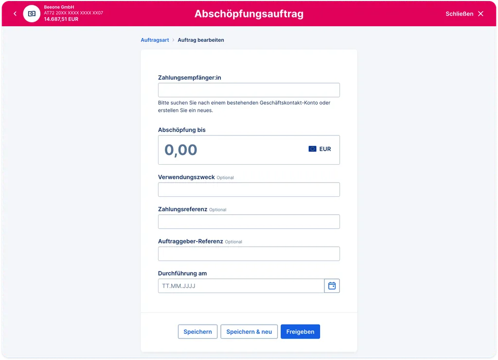 Abschöpfungsauftrag