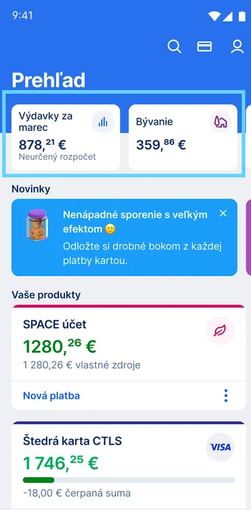 vaše výdavky aplikácia