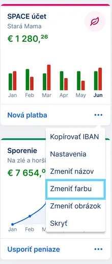 zmeniť farbu