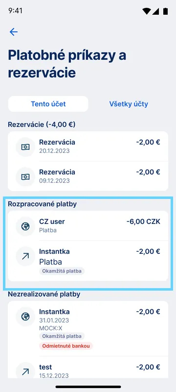 prehľad otvorených platieb