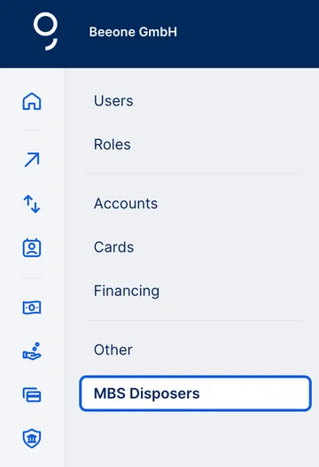 Switch from MBS to EBICS: MBS disposer