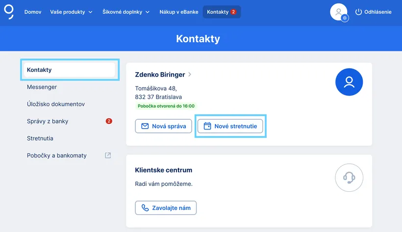zadanie nového stretnutia
