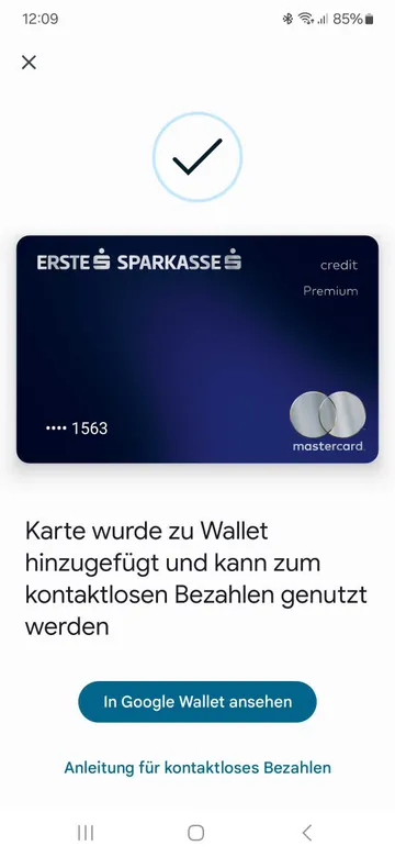 Karte aktiviert