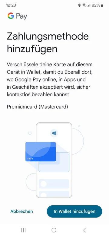 Zahlungsmethode hinzufügen